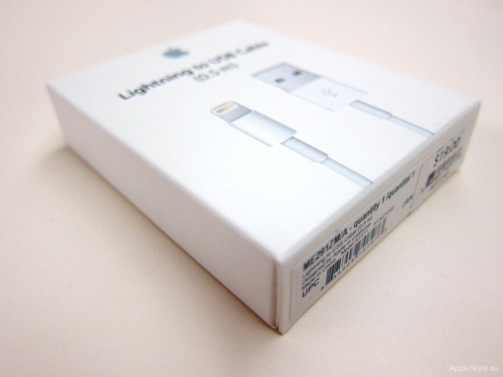 Упаковка оригинавльного кабеля Apple